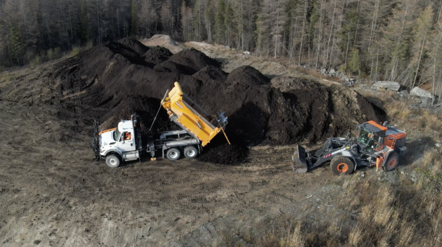 Image tirée de notre première livraison de compost par la MRC 